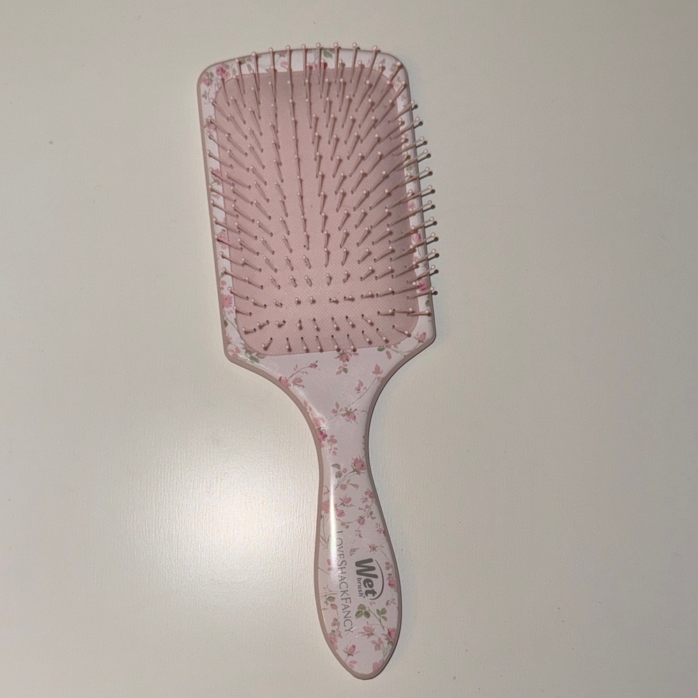 LoveShackFancy Pink Floral Hair Brush